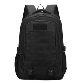 Lawaia Tactical Backpack Military Rucksack 45L Waterproof Hiking Packs Army Survival Assault Backpack Outdoor Sports Fishing Camping Bag Gym Backpacks for Men-Black