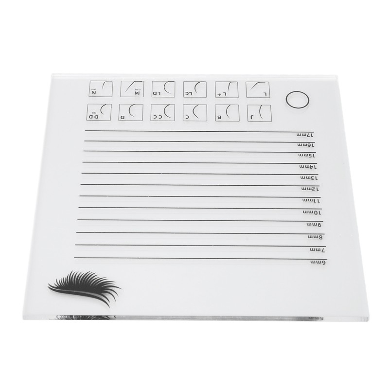 20x20cm Eyelash Extension Plastic Tray Clear Scale Transparency Eyelash Extension
