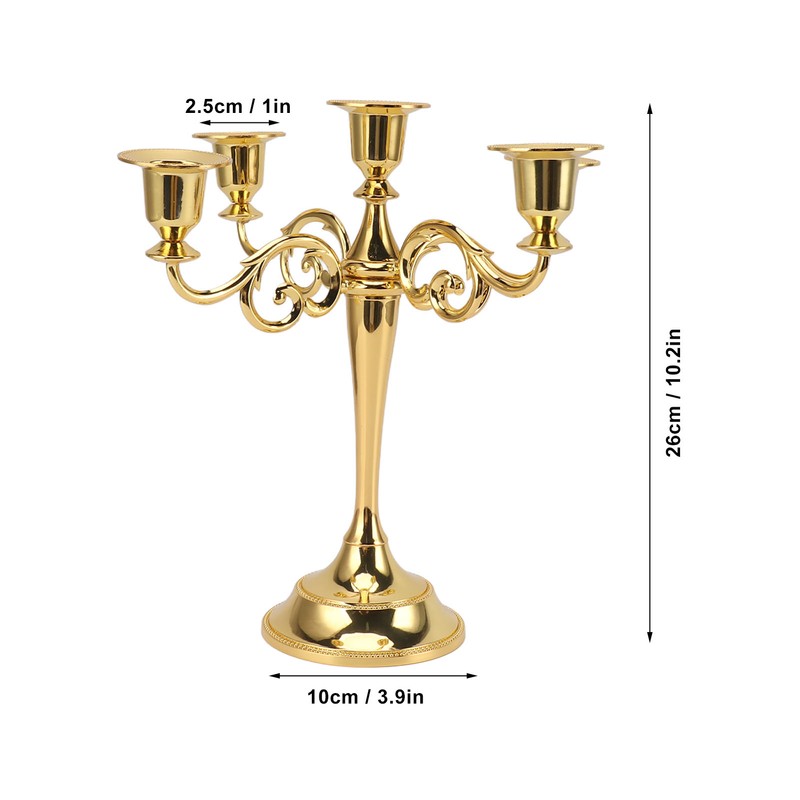 5 Arm Candlestick Holder Iron Retro Decorative Candle Holder Centerpiece