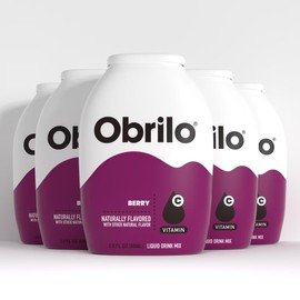 Obrilo Water Enhancer Liquid Flavoring Drops - ZERO Sugar/Calorie, Dye Free, Naturally Flavored Drink Syrup, 2.0 fl oz x 5 Bottles for Kids & Adults (Berry)