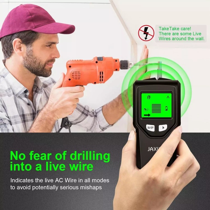 JAXWQ Stud Finder, 5 in 1 Multi-Function Wall Stud Sensor