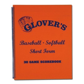 Glover's Scorebooks Short Form Baseball/Softball Scorebook (30 Games)
