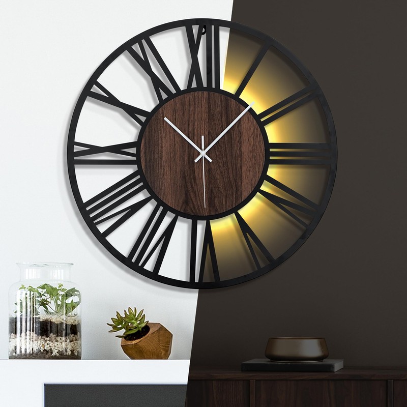 Mee 2ou 24 Inch Large Metal Wall Clock with Voice