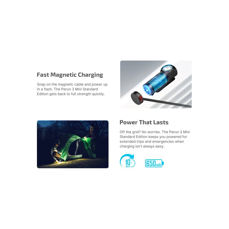 Olight Perun 3 Mini Black Premium CW Headlamp/Flash