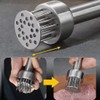 Stainless Steel Meat Tenderizer Tool With Cleaning Brush,Sharp Needle Poultry