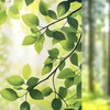 Nuxovilar Green Leaf Light Window Film, 17.7×39.4inch, Fresh Leaf Pattern