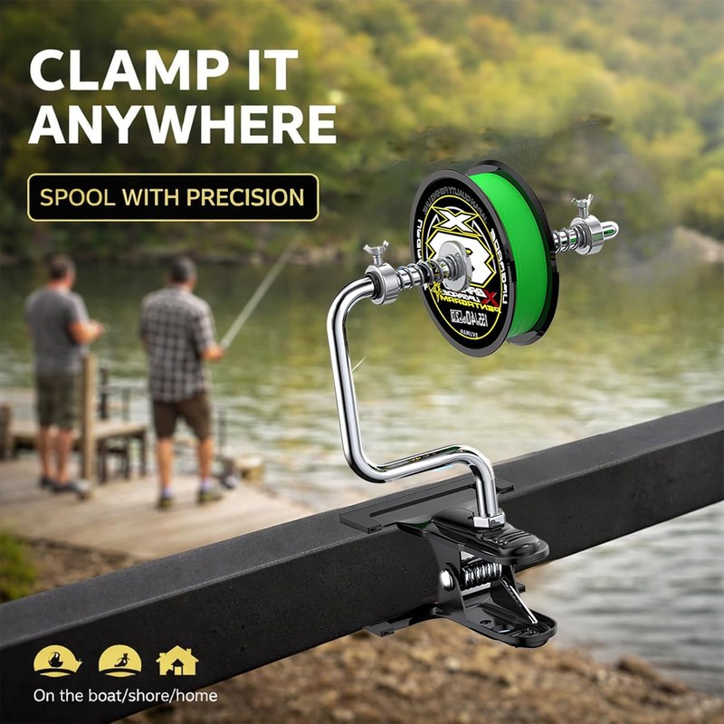 Manual Fishing Line Spooler for Reel Line Winding – Adjustable