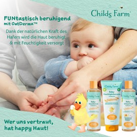 Childs Farm Oatderma Baby-Schaumbad 250 ml, parfümfrei | Beruhigendes Schaumbad, für empfindliche oder zu Ekzemen neigende Baby- und Kinderhaut. Auch für Neugeborene.