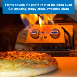 Uniflasy Gas Burner for Ooni Pizza Oven Accessories, for Ooni Karu 12 Gas Burner Attachment, Replace for 12G Adapter, for Fyra 12 with Propane Conversion Kit, fits Bighorn Outdoors Pizza Oven 12"