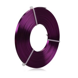 Alambre plano de aluminio – 5 x 1 mm – 32.8 pies de ancho para bisel, esculpir, armadura, fabricación de joyas, color morado oscuro