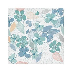 stargrass Table Cloth Napkins Blue Floral Set of 6, Washable Reusable Dinner Napkin, Table Decor for Kitchen, Cocktail Party,Wedding, Banquet, Holiday (20 x 20 in)