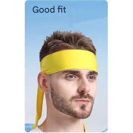 1 Piece Tie Headband for Men -Tennis Headband for Women,Sweat Band for Workout, Head Tie for Running, Football, Basketball,Athletics