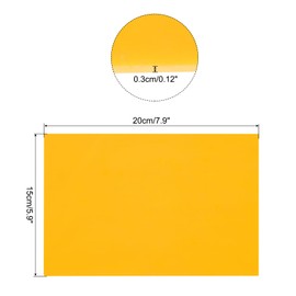 sourcing map Stained Glass Sheet Mosaic Tile 7.9 Inch x 5.9 Inch Lemon Yellow Stained Glass Sheets for Crafts DIY, Art Project