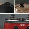 Sunvivi Double Slow Cooker,2 Pot Small Mini Crock Buffet Servers
