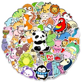 100 Cute Animal Stickers,Water Bottle Stickers for Kids Teens,Vinyl Waterproof Kids Stickers for Laptop, Bumper, Skateboard, Guitar