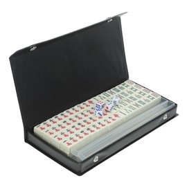 SUPVOX Travel Compact Mahjong Set 3D Pattern Mahjong Game for Camping Boys and Girls Adults Material Easy to Clean