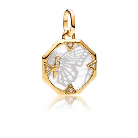 Generic Pearlescent Butterfly Medallion Charm for Bracelets Necklaces,925 Sterling Silver Beads with Jewelry Gift for Women Girls Family Friends at Christmas Mother's Day