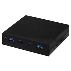 Sedna USB 3.2 Gen II ( 10Gbps ) 4 Port ( 2A2C) Internal Hub ( Floppy Bay ) with Type A to Type E Connector Adapter, Black (SE-USB32G2-IHUB-224-E)