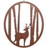 Logbuch-Verlag Door Wreath Christmas Wreath with Deer Metal 26 x