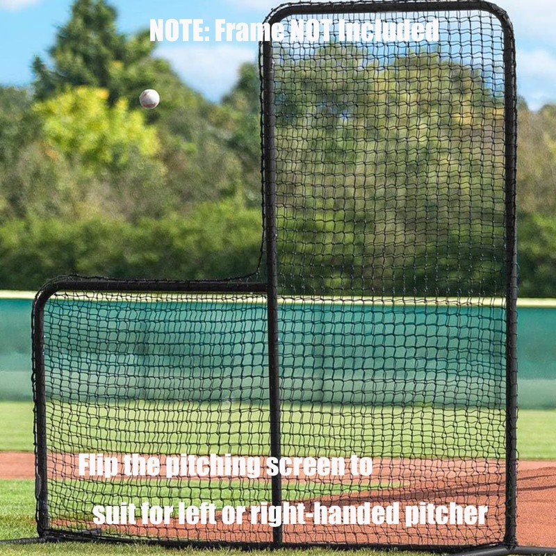 LalaKoo 7x7ft L Screen Baseball Screen Pitching Screen Net Replacement