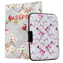 Miami CarryOn RFID Protected Wallet and Passport Cover Set (Blossom)