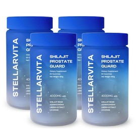 Stellarvita Shilajit Prostate Guard Gummies | 4000mg Per Gummy | 60 Gummies | With Shilajit, Linden Extract, Lycopene & Ashwagandha | Nightly Hormone Balance, Urinary Flow Support & Liver Detox | Mineral Dietary Supplements:_4 bottle