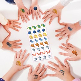 24 Packs Valentines Day Gifts for Kids School, Sea Animal Building Blocks with Valentines Cards for Kids Classroom, Class Gifts Exchange, Party Favors for Kids Boys Girls Friendsine's Greeting Cards