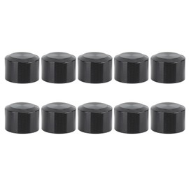 10PCS Motorcycle Head Bolt Cover Black Flat CNC Aluminum Engine Screw Topper Covers Caps Universal for Motor Transmission Chassis Medium 9mm‑12mm / 0.35‑0.47in