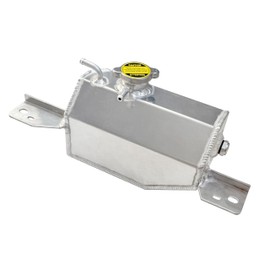 HCHCSPEED Aluminum Coolant Reservoir Expansion Overflow Tank with Cap Compatible with Infiniti Q50 2014-2015 3.5L 3.7L 21710-4GN0A Natural