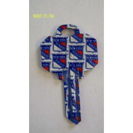 NEW YORK RANGERS SCHLAGE SC1 HOUSE KEY BLANK