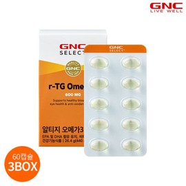 GNC Alti-G Omega-3 60 Capsules (1-Month Supply) x 3 / GNC 알티지 오메가3 60캡슐 (1개월분) x 3개