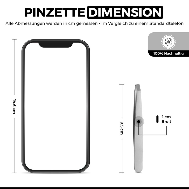 Tweezers 9.5 cm, straight, rust-proof