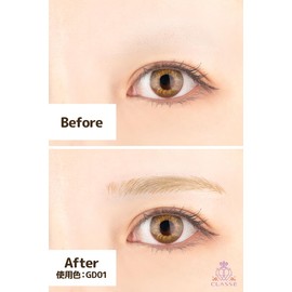 CLASSE Waterproof Eyebrow Tattoo Sticker, Colored for Cosplay, 12pair 4D Hair-Like temporary sticker on eyebrows, No water needed, peel off Painfuless, Natural Flat GD01 Blonde