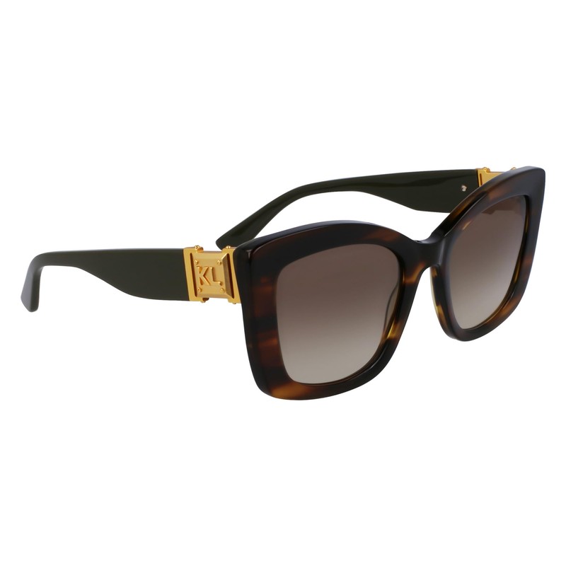 KARL LAGERFELD Girls' Sunglasses, braun gestreift