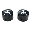 Spread Eagle Front Axle Cap Nut Covers Black in Color