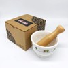 PARTY CRAFTZ Ceramic Mortar Grinder and Pestle for Spices, Seasonings,