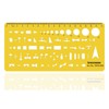 Water Supply & Drainage Template Piping Durable Plastic Drafting Tool