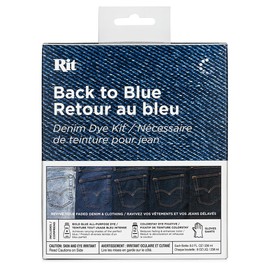 RIT Back to Blue Denim Dye Kit – Restore and Revive Faded Jeans and Clothing with Bold Blue All-Purpose Dye and ColorStay Dye Fixative
