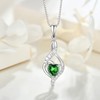 JIWOY Infinity Necklace Sterling Silver Love Heart Stone Pendant Birthstone