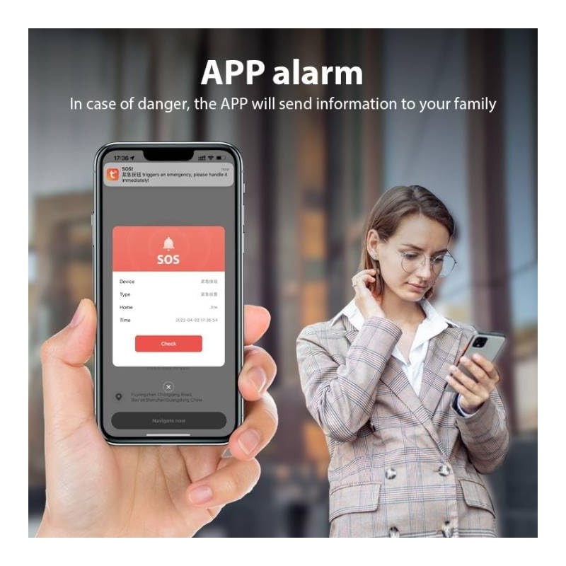 Qwipt SMART Emergency Personal Panic Safety Alarm-Smart Bluetooth app enabled