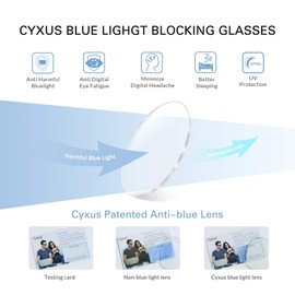 Cyxus Glasses Blue Light Filter Glasses Without Prescription Anti Blue Light from Laptops, Smartphones, Tablets and Other Screens, 16-gun paint