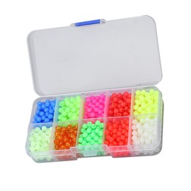 1000pcs Box Glow Fishing Beads Bead Fishing Lures Fishing Round Beads, Luminous Fishing Tackle Luminous Fishing Beads for Float Tackle Lures Tools Accessory for Outdoor