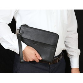 StilGut Business Sleeve Padfolio 3in1: Purse, Tablets up to 8.0 Inches Case and Organizer, Black Nappa