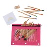 TOPTIE 6 Pack 3 Ring Binder Pencil Pouch, Zipper Stationery