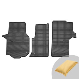 FROGUM EL Toro Rubber Mats All Year Round Set of Car Floor Mats for Man TGE from 2017, for Volkswagen Crafter II from 2017 | Durable Rubber Material | 1.5 cm Protective Edge