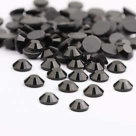 Crystal Hotfix Rhinestone,Machine Cut Stone 1440pcs/pkg (Black,SS16/4mm)