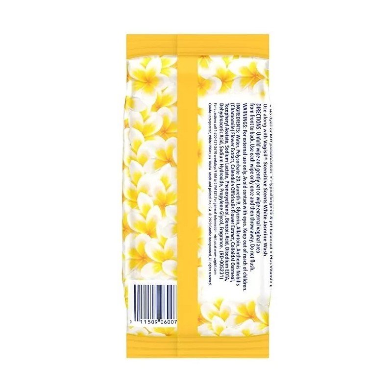 Vagisil Scentsitive Scents Toallitas Íntimas Mujer 60 Unid