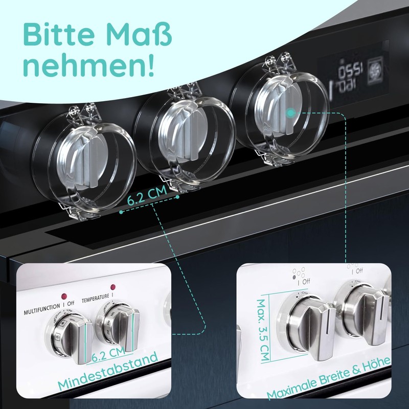 Cooker Protection Children's Cooker Knobs – Pack of 6 Cooker