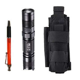 Bundle: Nitecore P12 2015 Edition LED Flashlight 1000 Lumens w/ NCP30 Holster +FREE A&A Pen