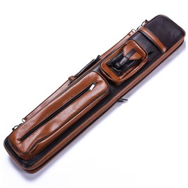 TROUFY High Capacity 4x8/4x4 Pool Cue Case with Backpack Straps for 4 Butts 8 Shafts /4B4S Billiard Cue Sticks (4X8 Brown)